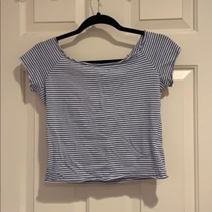 Brandy Melville off the shoulder striped top